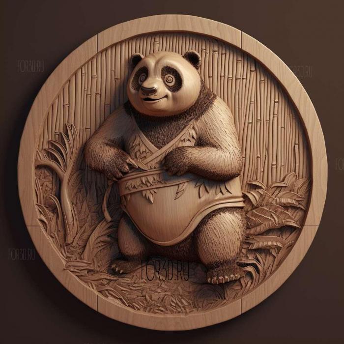 Kung Fu Panda 3 stl model for CNC